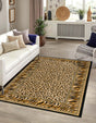Light Brown 5' 3 x 8' Wildlife Rectangle Area Rug Animal Print Safari Jungle Inspired Carpet for Unique Modern Interior Design for Sale at Rug Engine