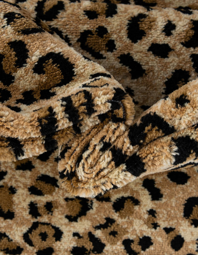 Light Brown 9' x 12' Wildlife Rectangle Area Rug Animal Print Safari Jungle Inspired Carpet for Unique Modern Interior Design for Sale at Rug Engine