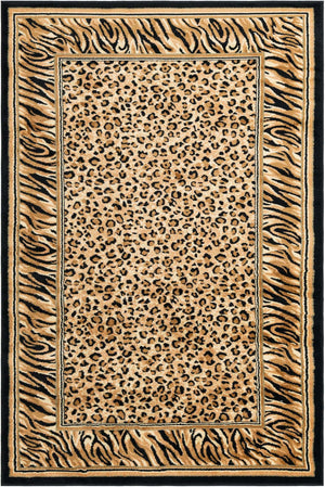 Light Brown 5' 3 x 8' Wildlife Rectangle Area Rug Animal Print Safari Jungle Inspired Carpet for Unique Modern Interior Design for Sale at Rug Engine