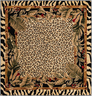 Cream 6' 1 x 6' 1 Wildlife Square Rug