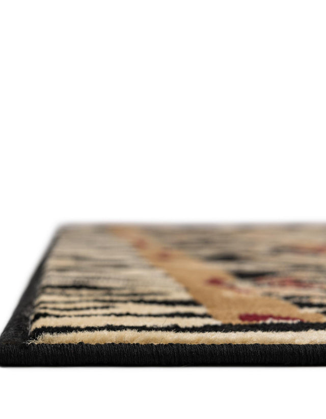 Cream 5' 3 x 8' Wildlife Rectangle Area Rug Animal Print Safari Jungle Inspired Carpet for Unique Modern Interior Design for Sale at Rug Engine