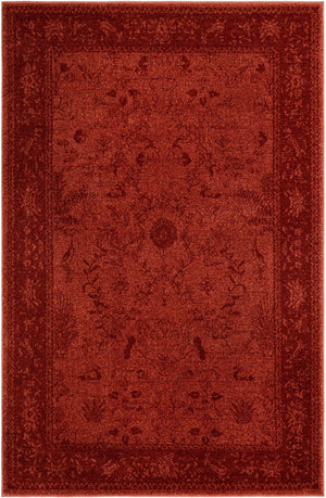 Rust Red 4' 1 x 6' 1 La Jolla Rectangle Area Rug 100% Polypropylene Traditional Pattern Easy Clean Carpet for Living, Dining, Bedroom, Office for Sale at Rug Engine