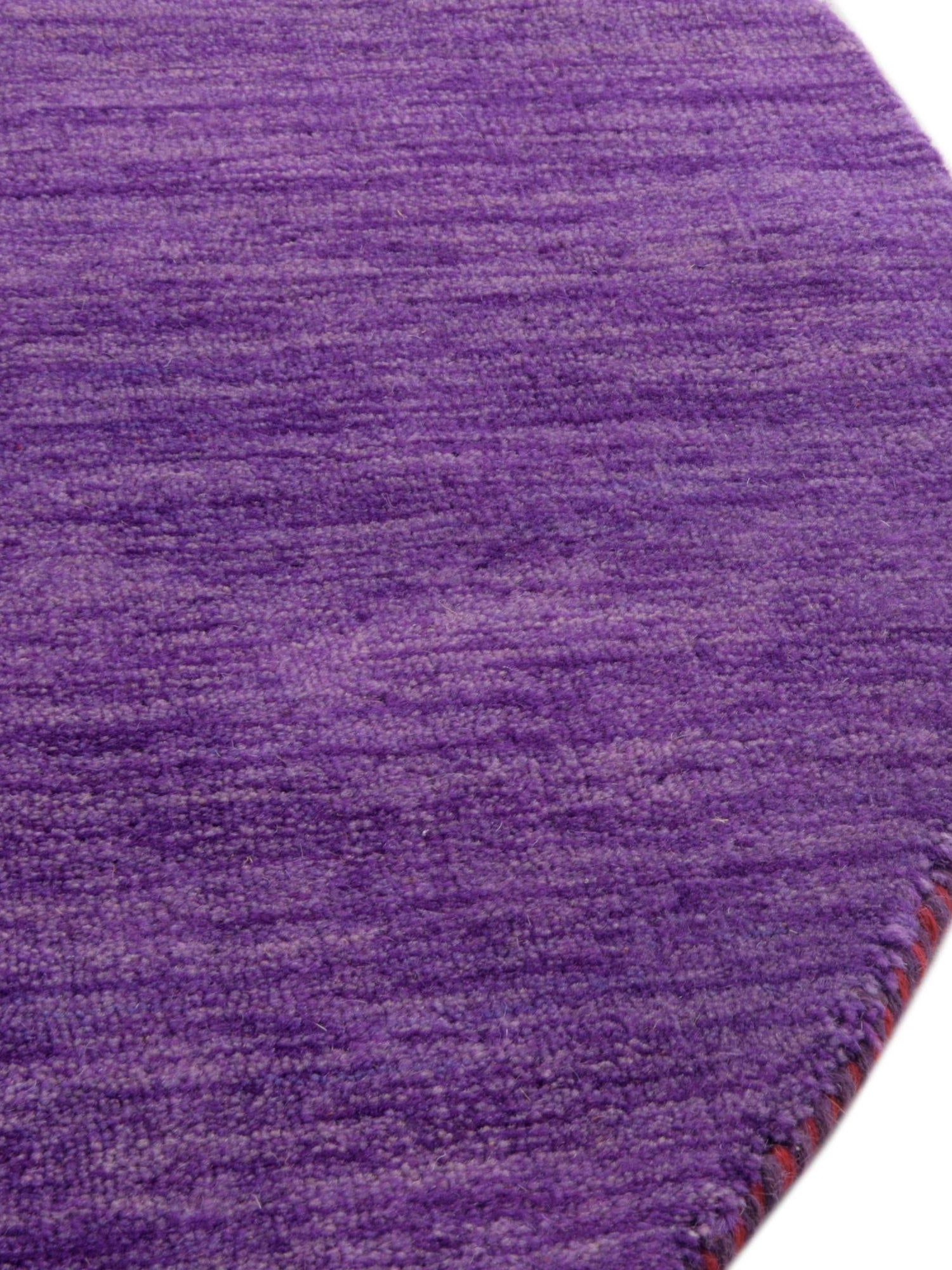 Purple 9' 10 x 9' 10 Solid Gava Round Area Rug