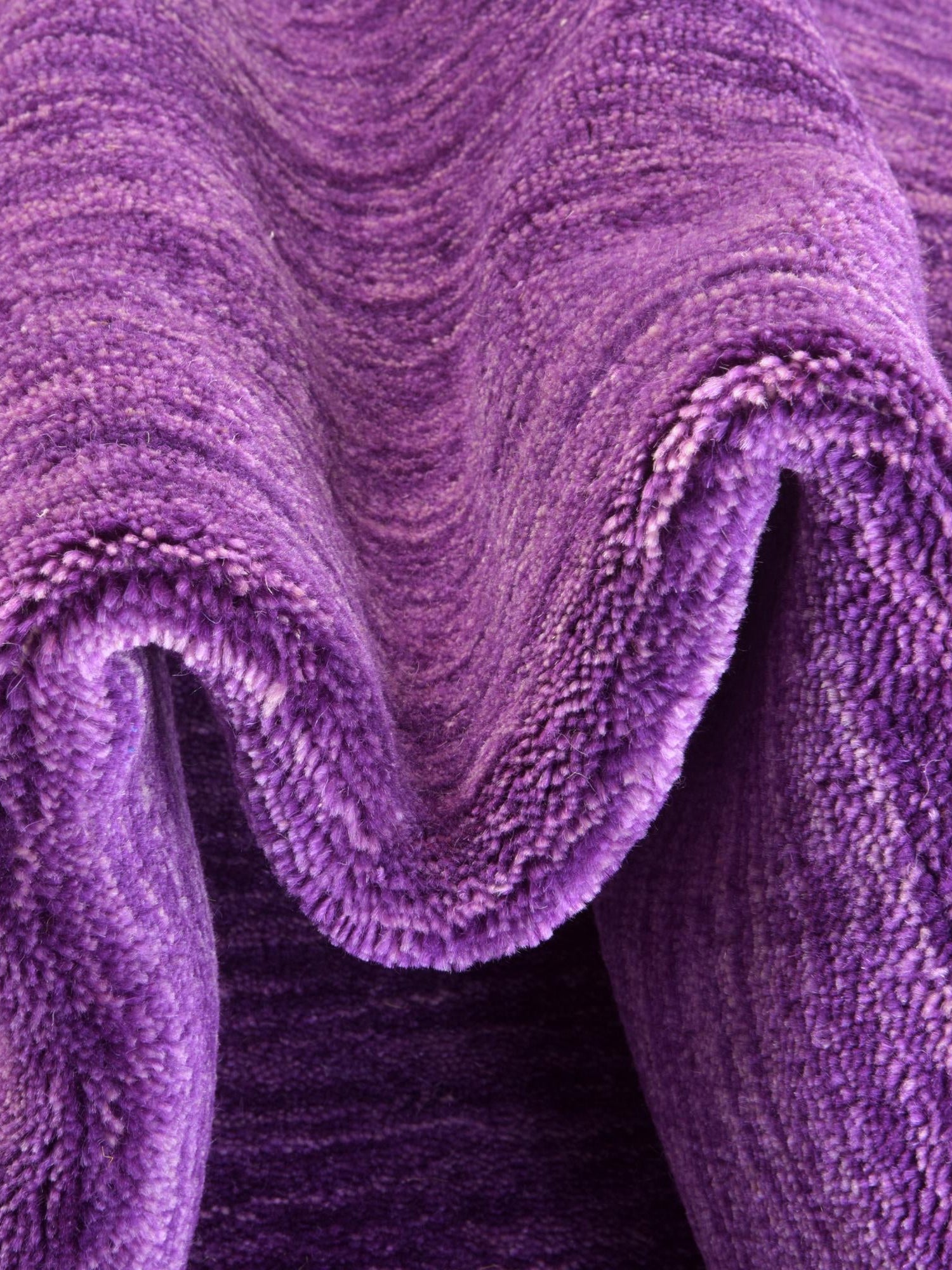 Purple 9' 10 x 9' 10 Solid Gava Round Area Rug