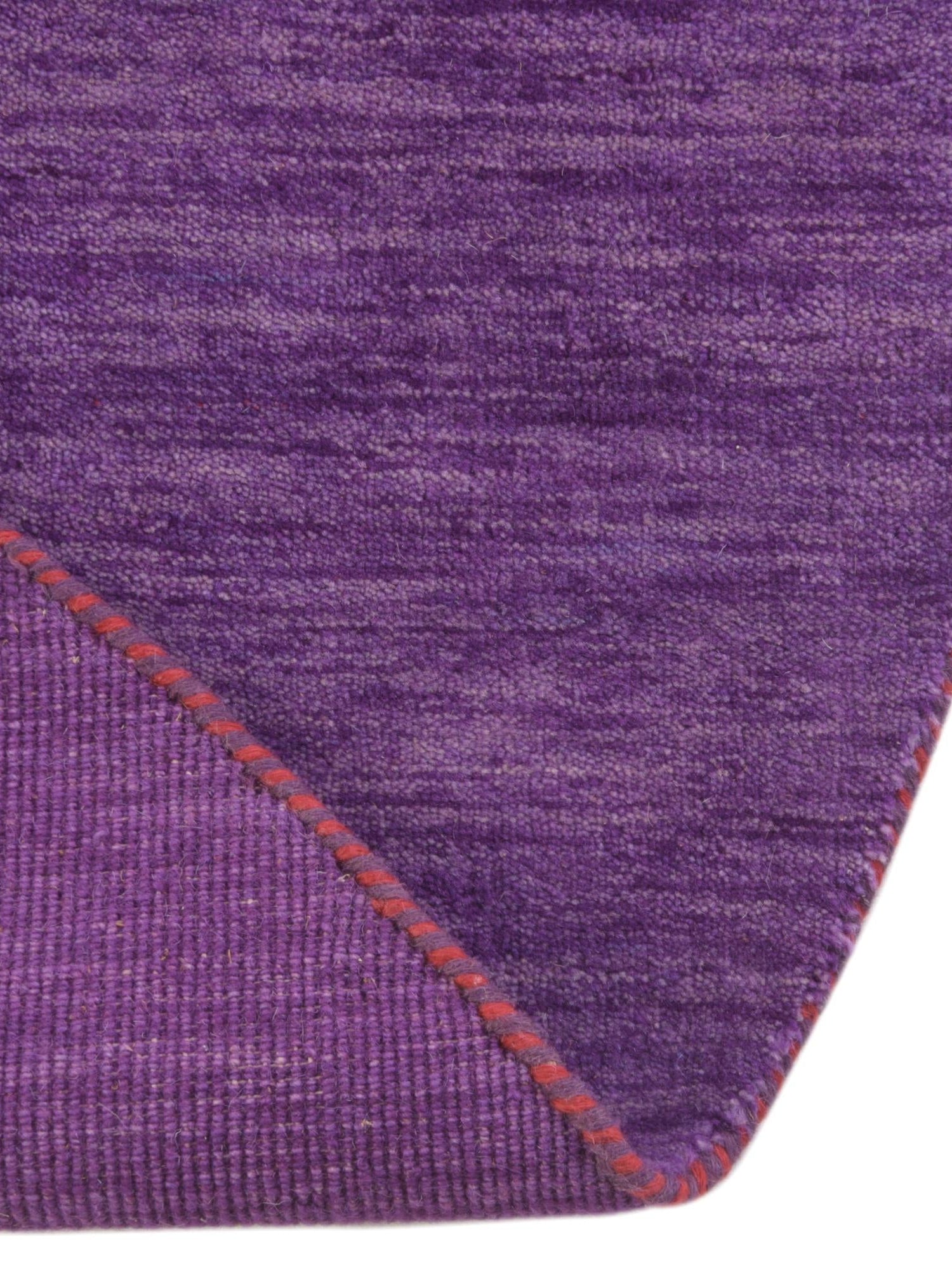Purple 9' 10 x 9' 10 Solid Gava Round Area Rug