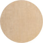 Beige 6' 7 x 6' 7 Solid Gava Round Area Rug 100% High Quality All Natural Wool Minimalist Carpet for Modern Home Interior Design for Sale at Rug Engine