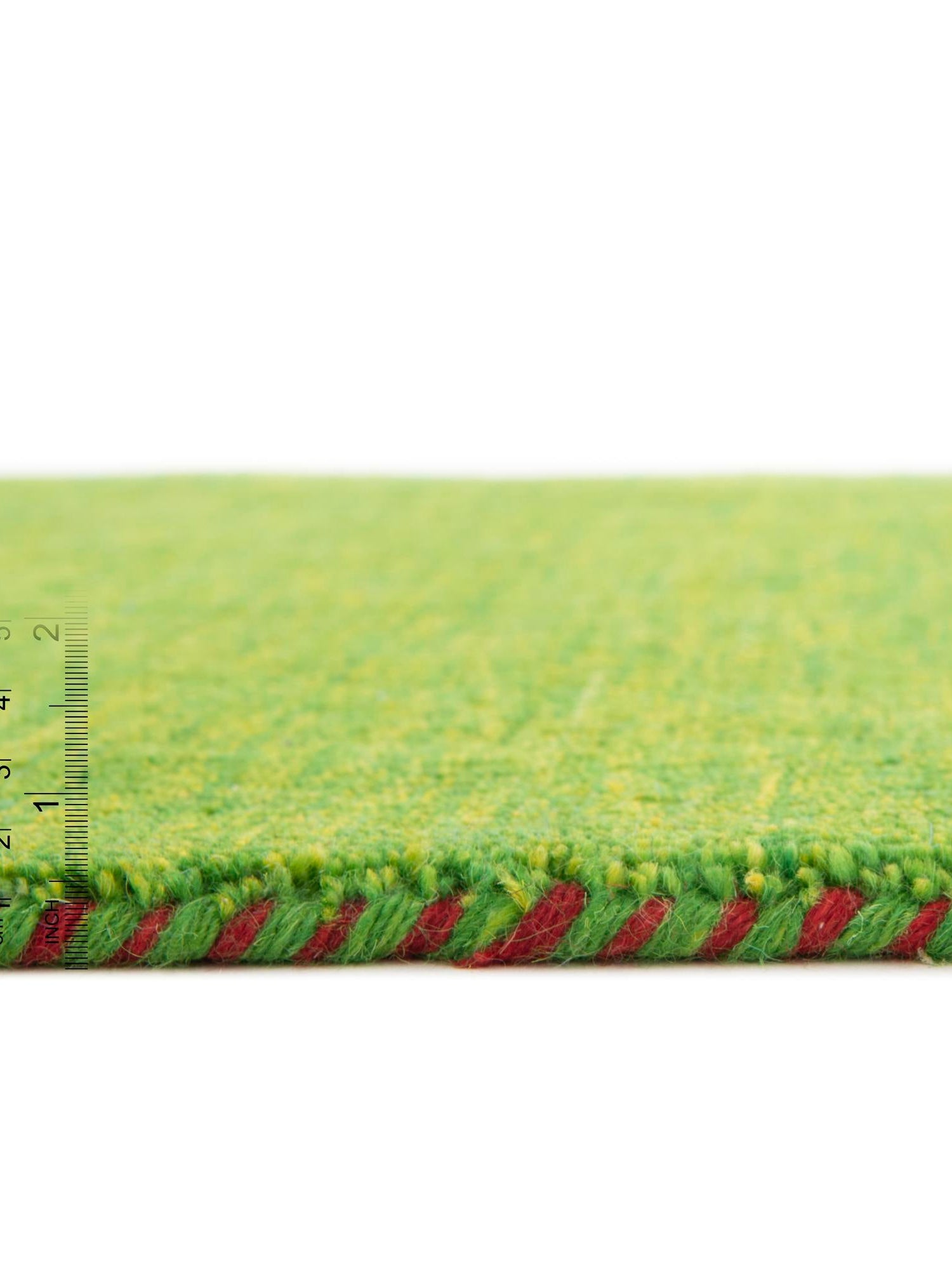 Light Green 2' 7 x 16' 5 Solid Gava Runner Area Rug 100% High Quality All Natural Wool Minimalist Carpet for Modern Home Interior Design for Sale at Rug Engine