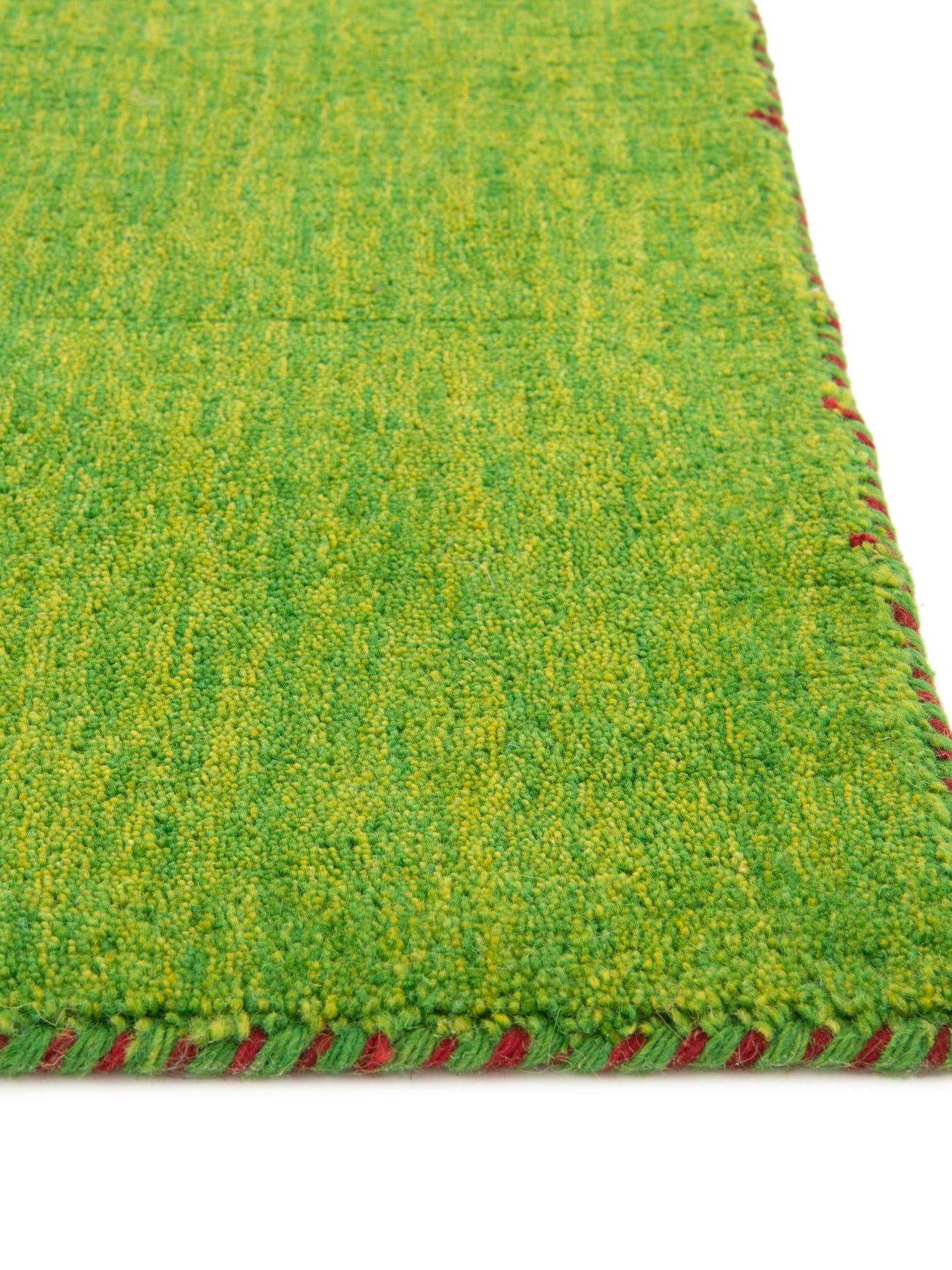 Light Green 2' 7 x 16' 5 Solid Gava Runner Area Rug 100% High Quality All Natural Wool Minimalist Carpet for Modern Home Interior Design for Sale at Rug Engine