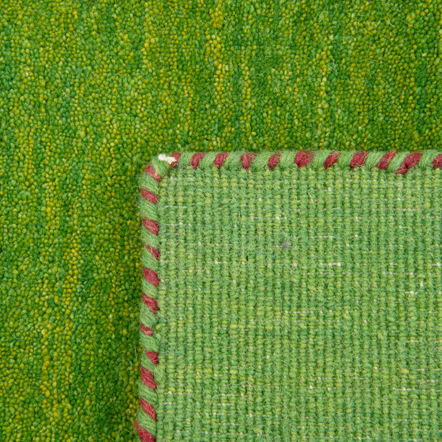 Light Green 2' 7 x 16' 5 Solid Gava Runner Area Rug 100% High Quality All Natural Wool Minimalist Carpet for Modern Home Interior Design for Sale at Rug Engine