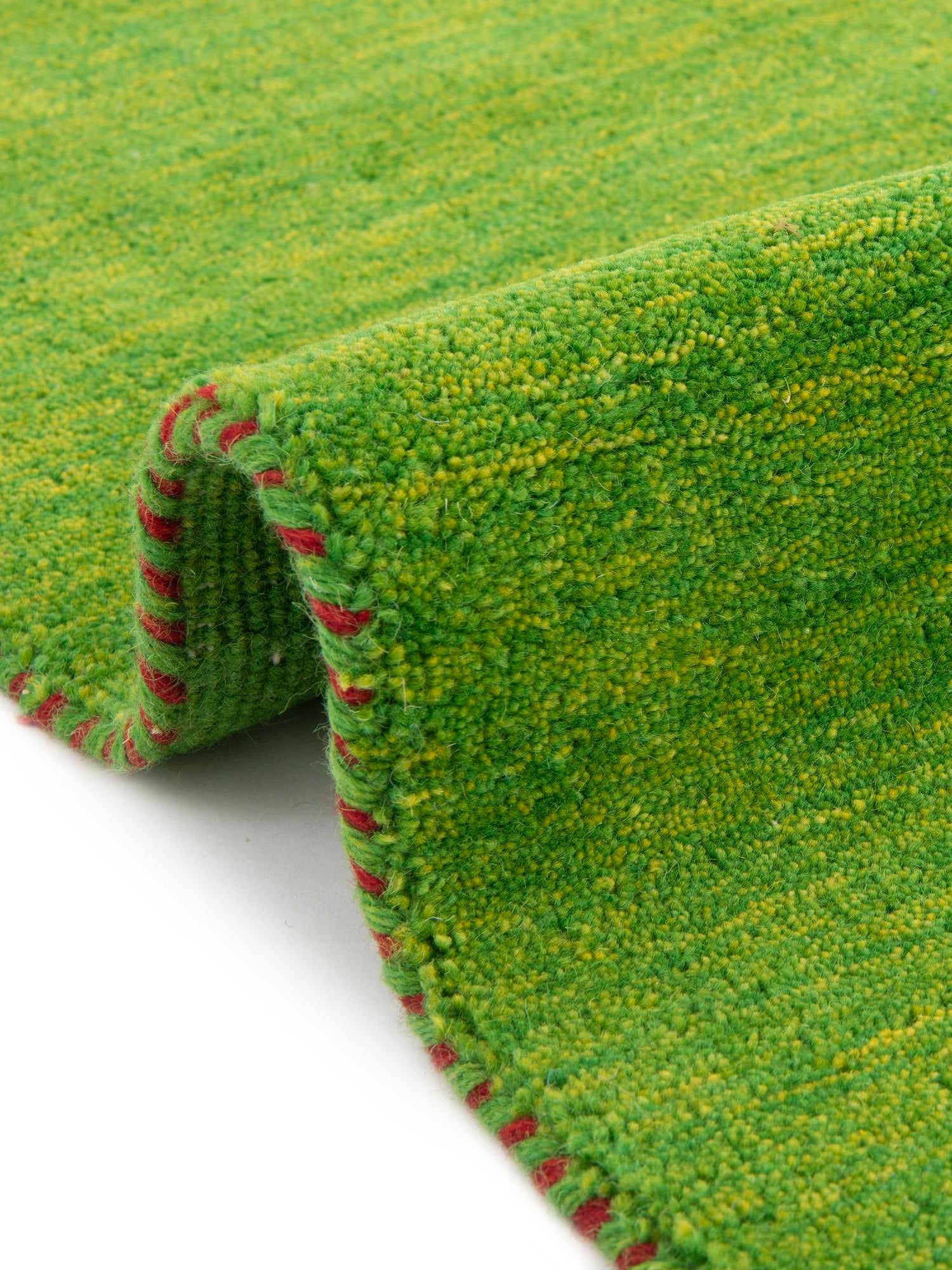 Light Green 2' 7 x 16' 5 Solid Gava Runner Area Rug 100% High Quality All Natural Wool Minimalist Carpet for Modern Home Interior Design for Sale at Rug Engine