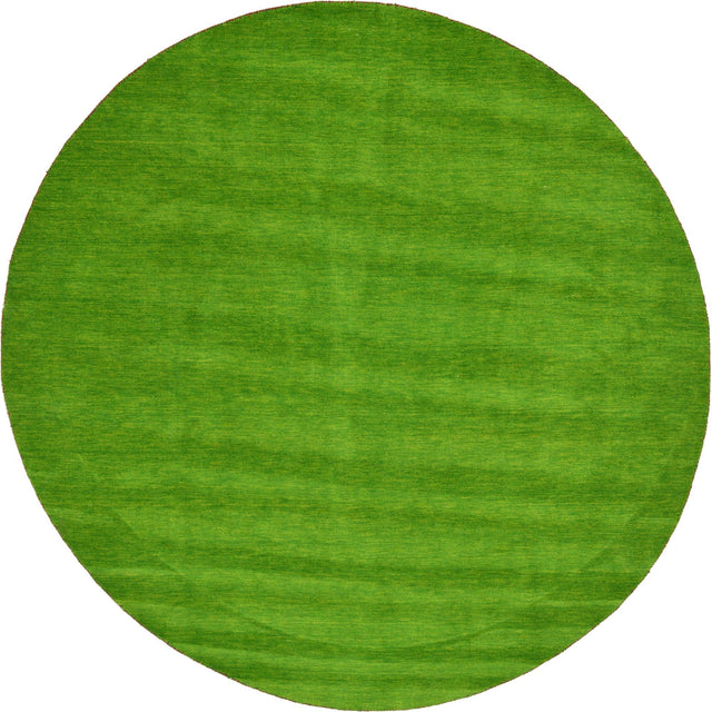 Light Green 9' 10 x 9' 10 Solid Gava Round Area Rug 100% High Quality All Natural Wool Minimalist Carpet for Modern Home Interior Design for Sale at Rug Engine
