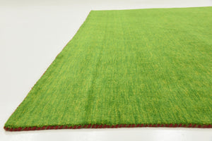 Light Green 9' 10 x 9' 10 Solid Gava Square Area Rug