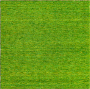 Light Green 9' 10 x 9' 10 Solid Gava Square Area Rug