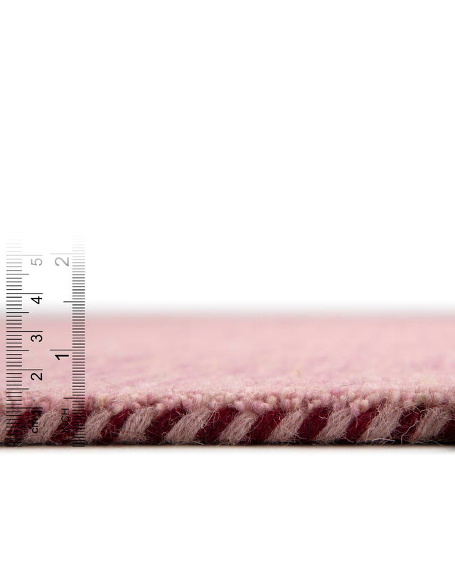 Pink 2' 7 x 9' 10 Solid Gava Runner Area Rug 100% High Quality All Natural Wool Minimalist Carpet for Modern Home Interior Design for Sale at Rug Engine