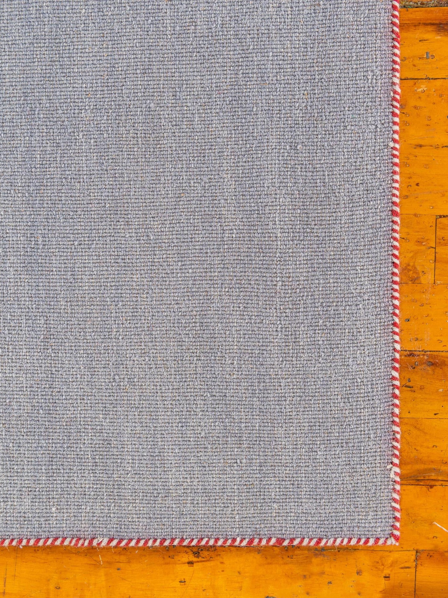 Gray 2' 7 x 16' 5 Solid Gava Runner Area Rug 100% High Quality All Natural Wool Minimalist Carpet for Modern Home Interior Design for Sale at Rug Engine