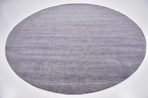 Gray 10' x 10' Solid Gava Round Rug