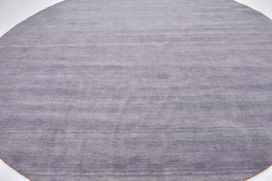 Gray 10' x 10' Solid Gava Round Rug
