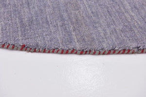 Gray 10' x 10' Solid Gava Round Rug