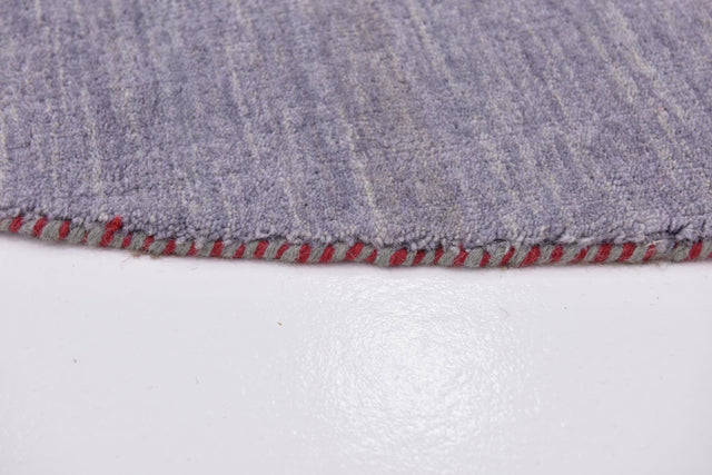 Gray 10' x 10' Solid Gava Round Rug