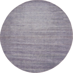 Gray 10' x 10' Solid Gava Round Rug