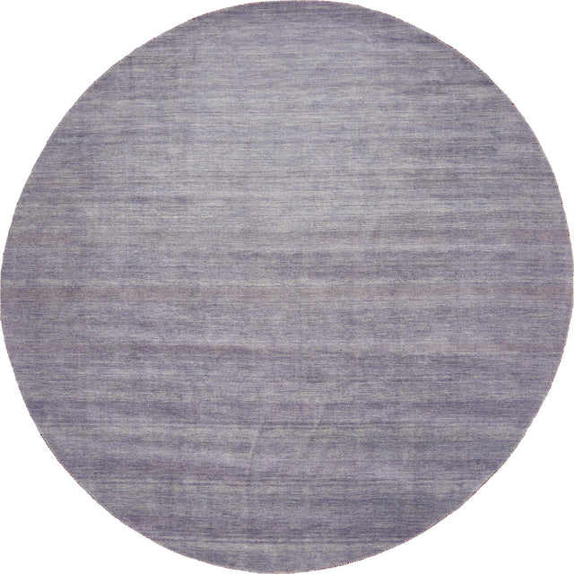 Gray 10' x 10' Solid Gava Round Rug