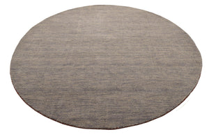 Gray 7' x 7' Solid Gava Round Rug