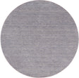 Gray 7' x 7' Solid Gava Round Rug