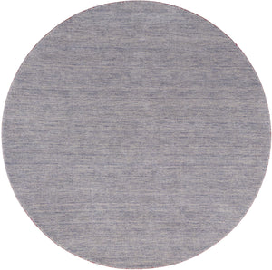 Gray 7' x 7' Solid Gava Round Rug