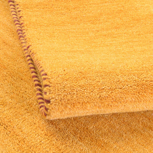 Gold 10' x 10' Solid Gava Square Area Rug 100% High Quality All Natural Wool Minimalist Carpet for Modern Home Interior Design for Sale at Rug Engine