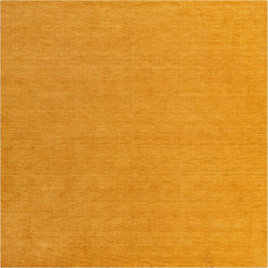 Gold 10' x 10' Solid Gava Square Area Rug 100% High Quality All Natural Wool Minimalist Carpet for Modern Home Interior Design for Sale at Rug Engine