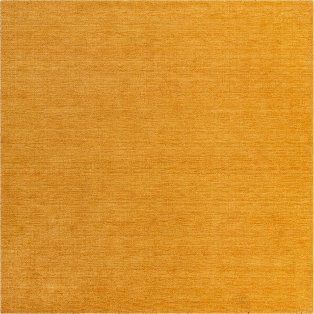 Gold 10' x 10' Solid Gava Square Area Rug 100% High Quality All Natural Wool Minimalist Carpet for Modern Home Interior Design for Sale at Rug Engine