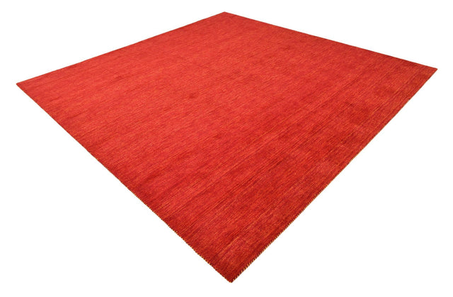 Terracotta 10' x 10' Solid Gava Square Area Rug 100% High Quality All Natural Wool Minimalist Carpet for Modern Home Interior Design for Sale at Rug Engine