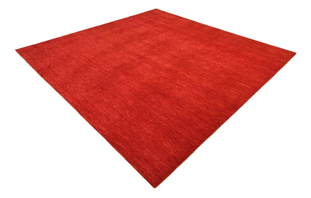 Terracotta 10' x 10' Solid Gava Square Area Rug 100% High Quality All Natural Wool Minimalist Carpet for Modern Home Interior Design for Sale at Rug Engine