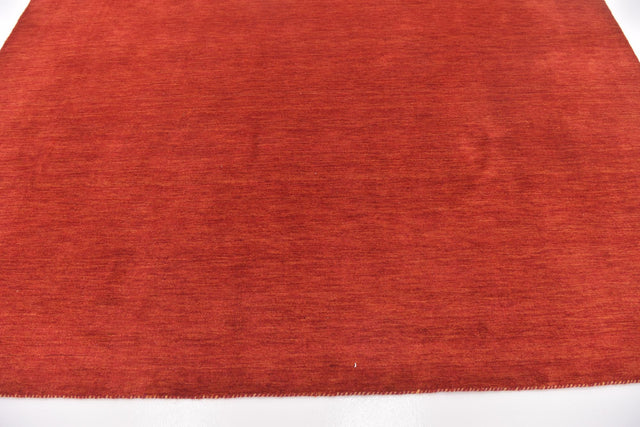 Terracotta 10' x 10' Solid Gava Square Area Rug 100% High Quality All Natural Wool Minimalist Carpet for Modern Home Interior Design for Sale at Rug Engine
