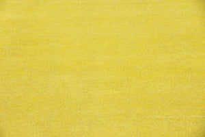 Yellow 10' x 10' Solid Gava Square Rug
