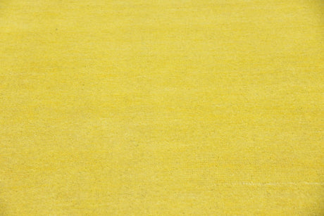Yellow 9' 10 x 9' 10 Solid Gava Square Area Rug 100% High Quality All Natural Wool Minimalist Carpet for Modern Home Interior Design for Sale at Rug Engine