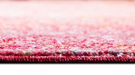 Red 8' x 8' Austin Square Area Rug 100% Polyester Durable Cotton Backing Living Dining Room Bedroom Office Vintage Decor Carpet for Sale at Rug Engine