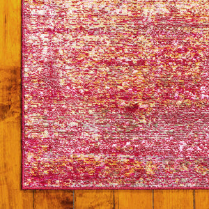 Red 5' 1 x 8' Austin Rectangle Area Rug 100% Polyester Durable Cotton Backing Living Dining Room Bedroom Office Vintage Decor Carpet for Sale at Rug Engine