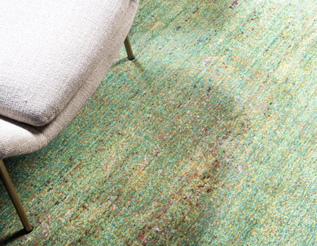 Green 8' x 8' Austin Square Area Rug 100% Polyester Durable Cotton Backing Living Dining Room Bedroom Office Vintage Decor Carpet for Sale at Rug Engine