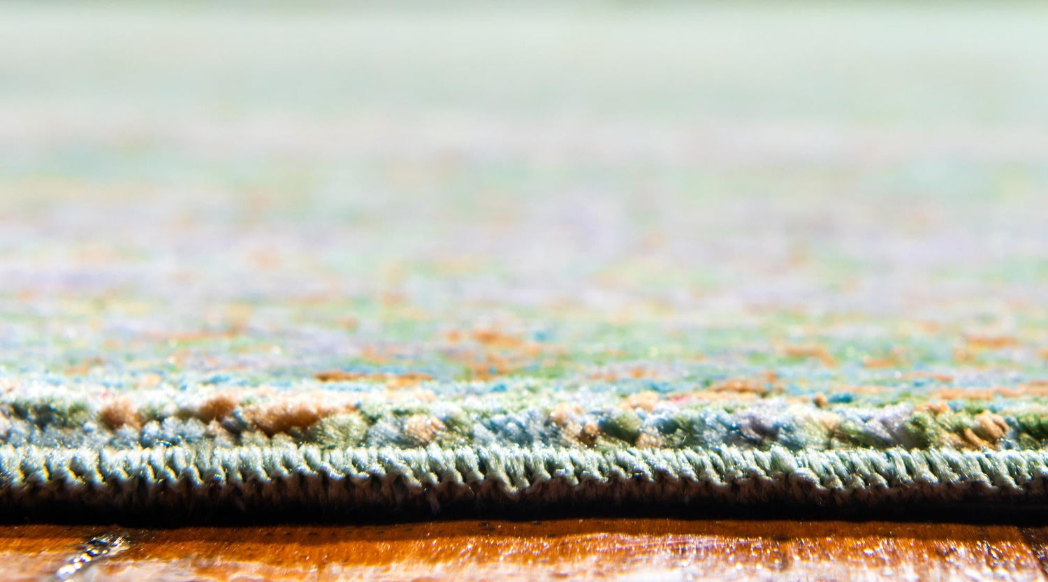 Green 5' 1 x 8' Austin Rectangle Area Rug 100% Polyester Durable Cotton Backing Living Dining Room Bedroom Office Vintage Decor Carpet for Sale at Rug Engine