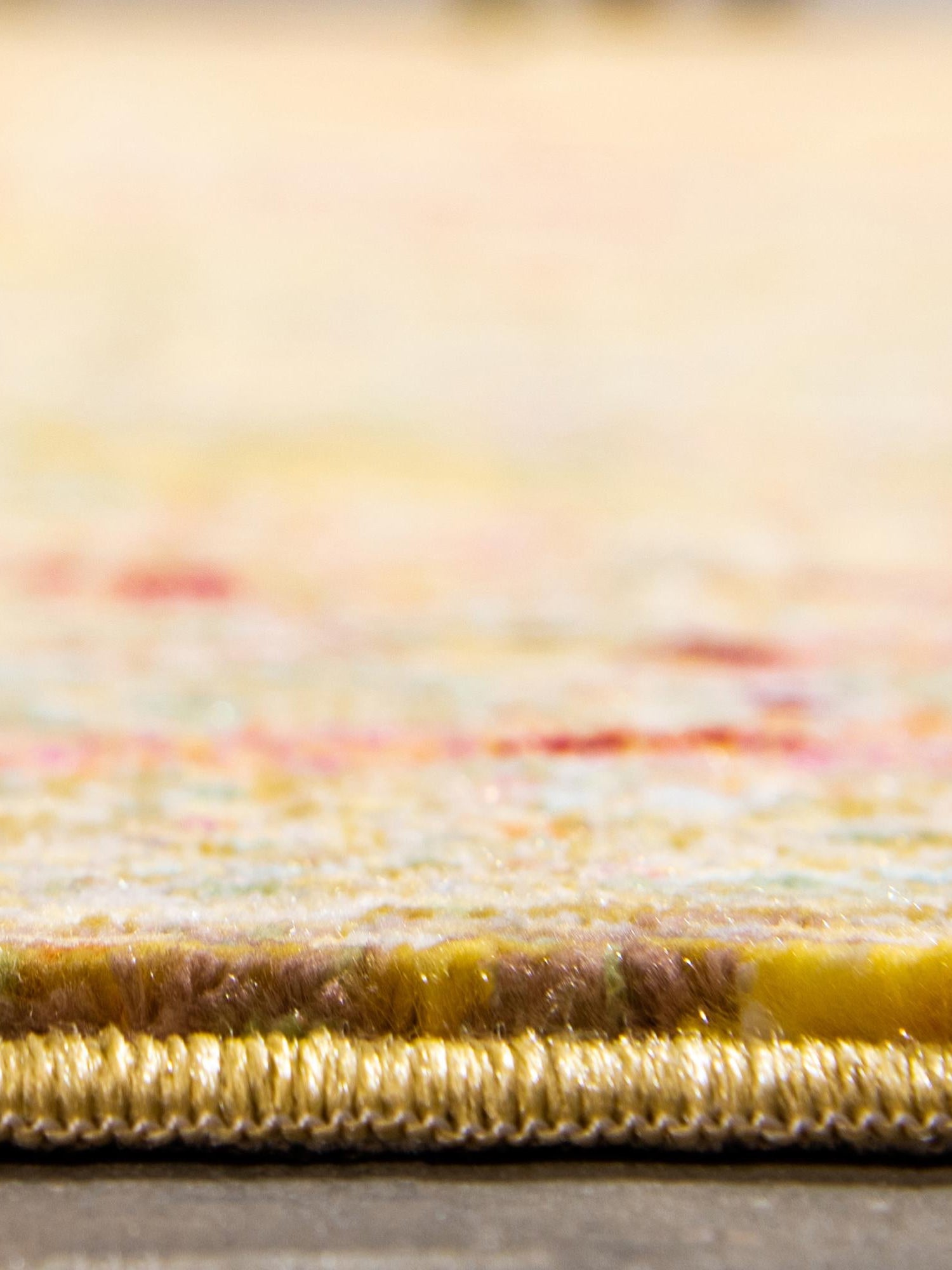 Yellow 5' 1 x 8' Austin Rectangle Area Rug 100% Polyester Durable Cotton Backing Living Dining Room Bedroom Office Vintage Decor Carpet for Sale at Rug Engine