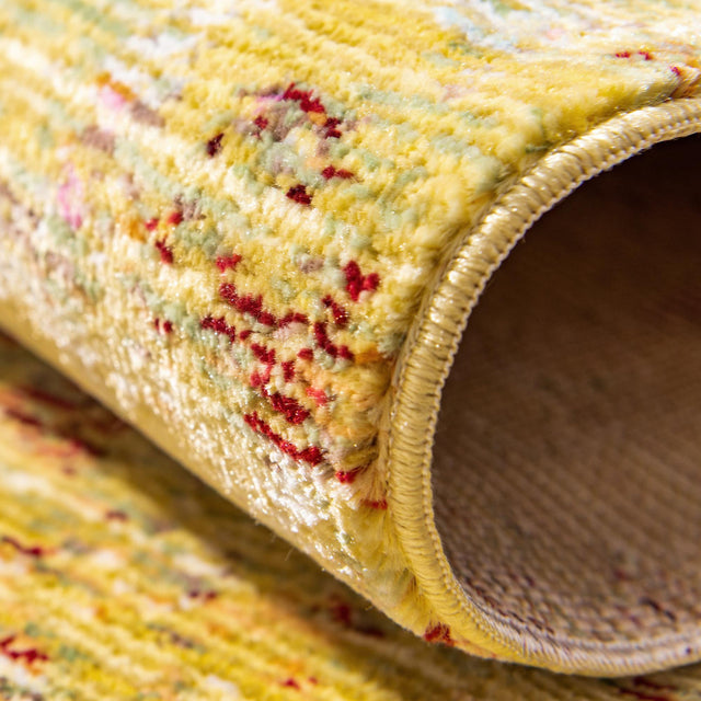 Yellow 5' 1 x 8' Austin Rectangle Area Rug 100% Polyester Durable Cotton Backing Living Dining Room Bedroom Office Vintage Decor Carpet for Sale at Rug Engine