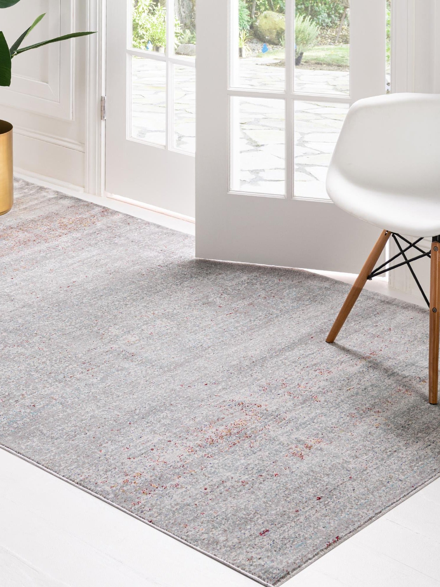Gray 9' x 12' 2 Austin Rectangle Area Rug 100% Polyester Durable Cotton Backing Living Dining Room Bedroom Office Vintage Decor Carpet for Sale at Rug Engine