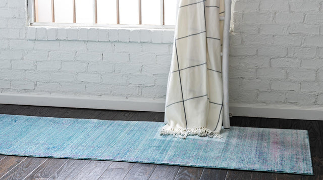 Light Blue 2' 7 x 9' 10 Austin Runner Area Rug 100% Polyester Durable Cotton Backing Living Dining Room Bedroom Office Vintage Decor Carpet for Sale at Rug Engine