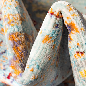 Light Blue 8' x 8' Austin Square Area Rug 100% Polyester Durable Cotton Backing Living Dining Room Bedroom Office Vintage Decor Carpet for Sale at Rug Engine