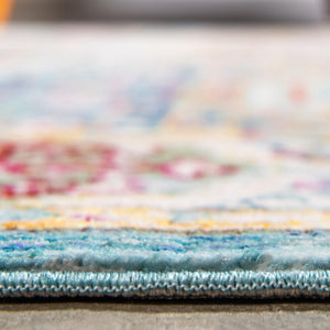 Blue 5' 1 x 8' Austin Rectangle Area Rug 100% Polyester Durable Cotton Backing Living Dining Room Bedroom Office Vintage Decor Carpet for Sale at Rug Engine