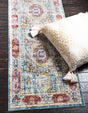Blue 2' 7 x 9' 10 Austin Runner Area Rug 100% Polyester Durable Cotton Backing Living Dining Room Bedroom Office Vintage Decor Carpet for Sale at Rug Engine