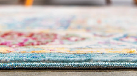 Blue 2' 7 x 9' 10 Austin Runner Area Rug 100% Polyester Durable Cotton Backing Living Dining Room Bedroom Office Vintage Decor Carpet for Sale at Rug Engine