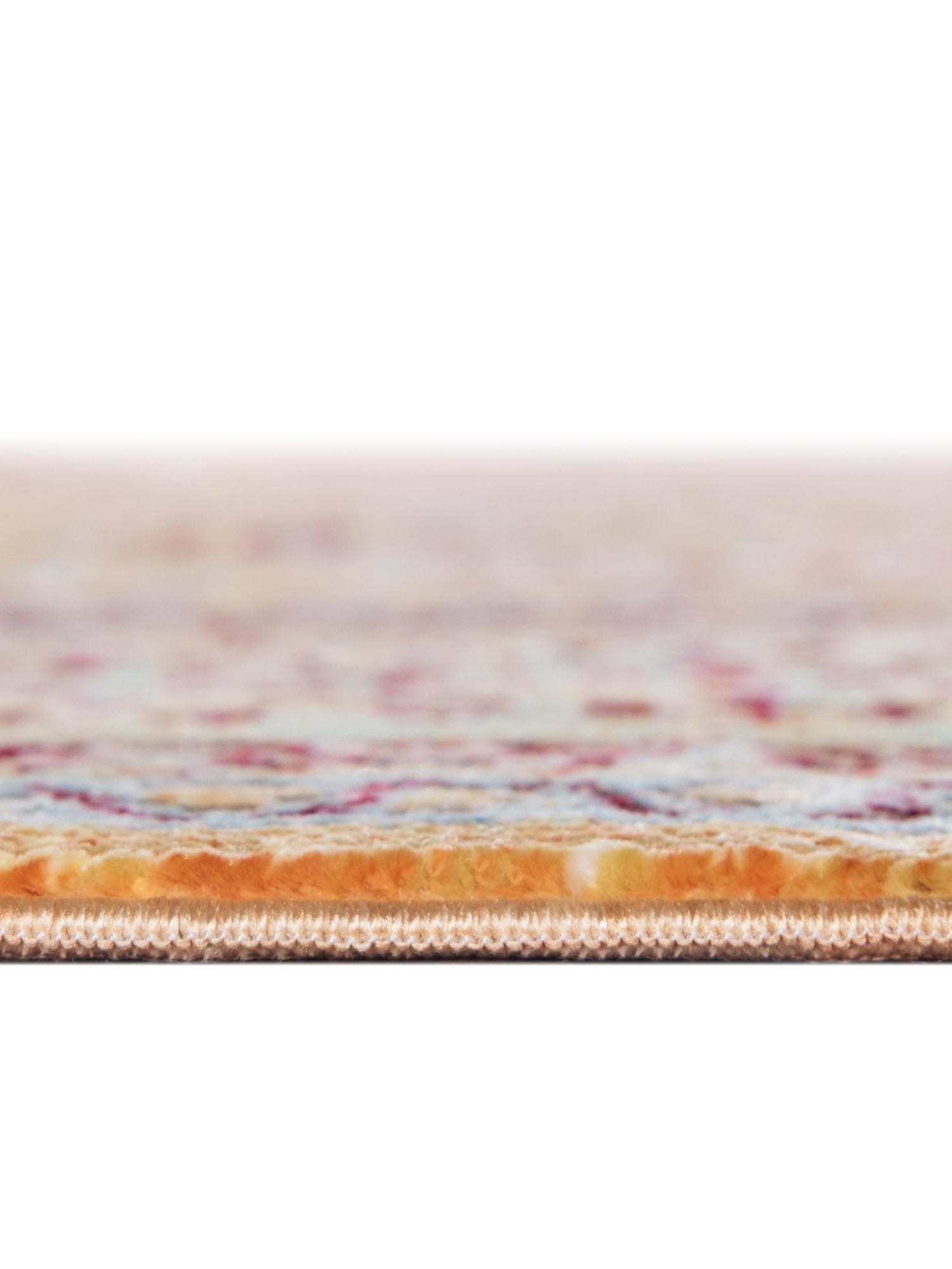 Gold 6' 1 x 6' 1 Austin Round Area Rug 100% Polyester Durable Cotton Backing Living Dining Room Bedroom Office Vintage Decor Carpet for Sale at Rug Engine