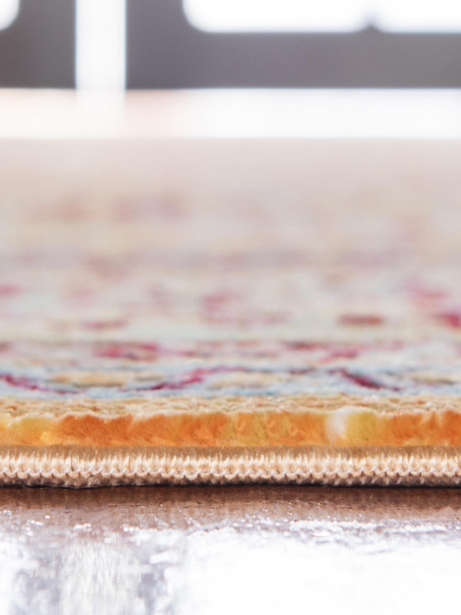 Gold 7' 1 x 10' Austin Rectangle Area Rug 100% Polyester Durable Cotton Backing Living Dining Room Bedroom Office Vintage Decor Carpet for Sale at Rug Engine